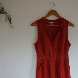 Forever 21 Brick Orange Low Cut Tank Mini Dress